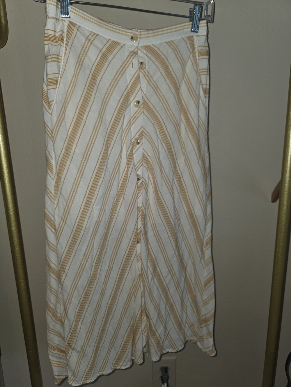 Grace And Mila Squire Midi Skirt With Pockets Cotton Size Small